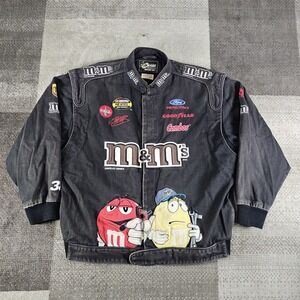 Vintage Chase Authentics M&M's Elliot‎ Sadler #38 Jacket Black Mens Size 2XL